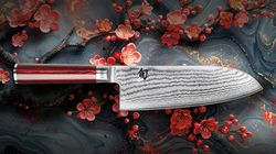 Pakkaholz, Shun Classic Red Santoku