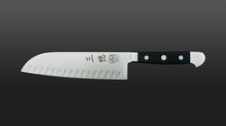 Güde Alpha manico di materia sintetica, Santoku con incavatura Alpha