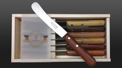 Pflaumen-/Zwetschgenholz, Frühstücksmesser Set