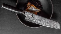 Damaststahl rostfrei, Minamo Santoku