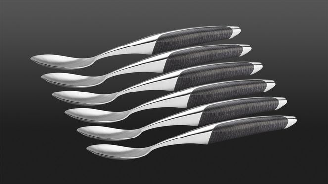 
                    Löffelset 6-teilig Esche der Messermanufaktur sknife in Biel