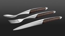 Cutlery, Table cutlery with spoon walnut