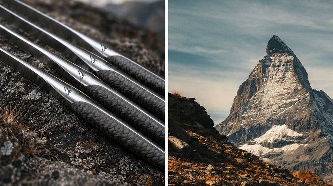 
                    The Swiss Edition ‘Spirit of the Alps’ knife set captures the atmosphere of the Swiss mountains