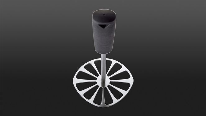
                    Thanks to the special geometry of the slits and narrow ridges, the potato masher achieves particularly fine results