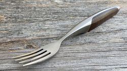 sknife Steakmesser, Schweizer Steakgabel Walnuss