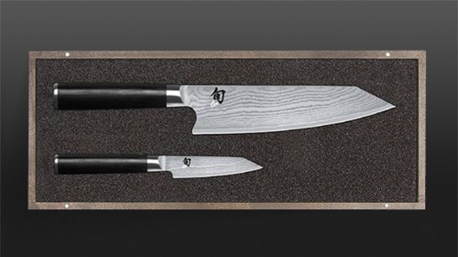 
                    Set de couteaux Kiritsuke de la série de couteaux damassés Kai Shun