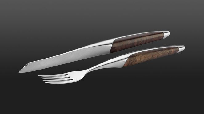 
                    swiss steak cutlery walnut – swiss made