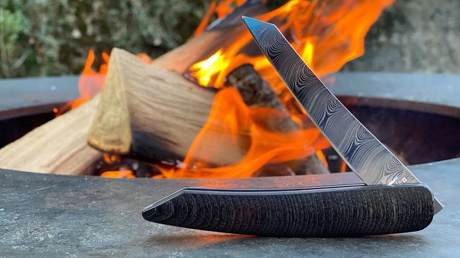 
                    Couteau de poche damas: couteau à steak à emporter